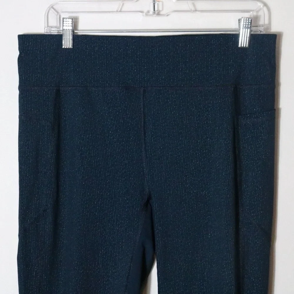 Sweaty Betty Womens Zero Gravity Legging Size XXL Glitter Blue Cropped High rise - Picture 3 of 8